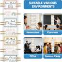 Student Behavior Clip Chart for Classroom Management Kids,Reward Chart for Kids Hanging Bulletin Board Teacher Supplies for School Preschoo (White)