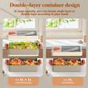 Sitlais Adult Lunch Box Bento Box & Lunch Containers for Adults, Stackable, Leakproof, Microwave Safe, Portable Lunchbox for Work, Travel, Meal Prep, Durable & Easy to Carry (Khaki)