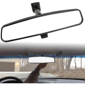 Car Rear View Mirror Reverse Mirror Compatible With 1972-2018 Jeep Wrangler Compass Patriot Cherokee Dodge RAM Charger Dakota Challenger Toyota KIA Hyundai Ford Replaces 8993023K 8993-023K
