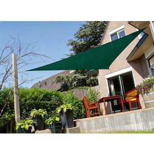 LyShade14' x 14' x 14' Dark Green Colour Triangle Sun Shade sail Canopy Awning for Garden Deck Pool Patio pergola Backyard Sandbox Outdoor Sun shade-90% Sun Shade, Higher u.v. Block