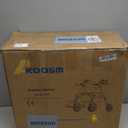 Foldable Rollator Walker for Seniors with Seat, Lightweight 2 in 1 Rolling Walkers Wheelchair Combo for Adult, Transport Chair with Brakes, Adjustable Seat and Handle, 300 Lb. Weight Capacity, Purple