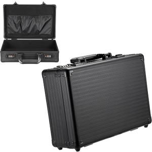 File Organizer Storage Box with Combination Lock and Handle, 14.2x9.4x4.5 Inch, Portable Locking Hard Briefcase for Paperwork Documents & Valuables, Security Box for Office Business Trip