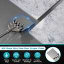 65A Shank 6 Inch Wide Floor Scraper Chisel Bit - 24" Long Alloy Steel Jack Hammer Drill Bit Blade Scraper, Spring-loaded Bolt Reinforcement, Removal Tools for Tile Thinset Hardwood Adhesive