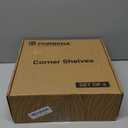 Forbena White Corner Floating Shelves for Wall Set of 4, Rounded Corner Shelves Wall Mounted for Kids Bedroom Books, Cute Wood Hanging Corner Shelf for Bathroom Decor, Living Room, Small Spaces (10" Depth)