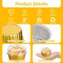 20 Pack Desert Containers,5oz Mini Desert Cups With Lids,Aluminum Foil Disposable Bowls For Party,Microwave And Freezer Safe