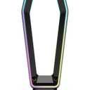 Headset Stand Headphone Holder for Desk Xbox PS5 PC Gaming Accessories, RGB Lighting USB Hub Virtual 7.1 Sound Card 3 Pre-Programmed EQ Modes,Black