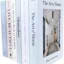 6PCS Decorative Books for Coffee Table-Faux Books for Decoration-Coffee Table Decor-Hardboard Fake Decorative Book for Bookshelf Home Decor Display