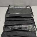 5 Pieces Large Clear Travel Packing Cube Clear Vinyl Zippered Storage Bags See Through Moving Bag PVC Multipurpose Pouch with Handle for Suitcase Shirts Dress Storage (Black, 15.8 x 10.2 x 3.9 Inch)