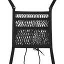 Car Mesh Organizer, Seat Back Net Bag, Barrier of Backseat Pet Kids, Cargo Tissue Purse Holder, Driver Storage Netting Pouch (3-Layer Black)