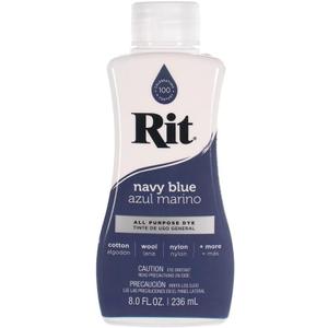 Rit Dye  8 Oz. Liquid Fabric Dye for Clothing, Dcor, and Crafts  Navy Blue (1 Pack)