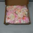 210 Pcs Mini Silk Flower Heads Small Pink Fake Rose Daisy Faux Flowers Bulk for Crafts Artificial Loose Fabric Flowers Heads Sunflower Bulk for Wedding Hair Cap Dresses Decorations (Light Pink Mixed)