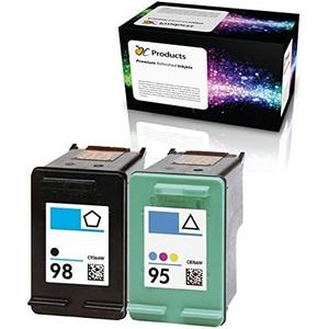 Refilled Ink Cartridge Replacement for HP 98 and HP 95 for Officejet 150 100 H470 PhotoSmart D5160 C4180 2570 8030 8049 (1 Black 1 Color)