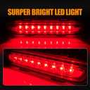 Third 3rd Brake Light LED for 2006-2010 Dodge Charger, High Mount Rear Brake Lights Assembly for 06-10 Charger, Waterproof Center Cab Lamp Stop Light (Black)