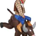 Morph Inflatable Bull Costume Adult, Inflatable Bull Costume, Inflatable Bull Rider Costume, Blow Up Bull Costume