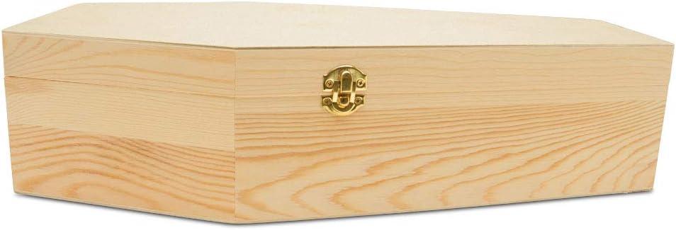 Wooden Memorial Keepsake Box, 17-3/4 Inch Pet Casket, Wooden Coffin Tray, Unfinished Wood, Pack of 1 for Small Pet Burial by Woodpeckers