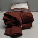 Chestnut Brown Linen Pinch Pleated Blackout Curtains 108 Inches Long for Bedroom Pleated 100% Black Out Drapes with Liner Rust Farmhouse Country Extra Long 108 Inch Curtain for Living Dining Room