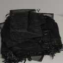 Jexila Black Organza Gift Bags 4X6 Inch Small Mesh Bags Drawstring Jewelry Pouch for Wedding Party Favor Goodie Candy Bags, Black