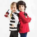 Lexibook, Miraculous, Walkie Talkies, 200m, Communication Set for Kids, 2 Communication Channels, Belt Clip, Black/Red, TW12MI