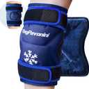 KingPavonini XXL Knee Ice Pack Wrap Around Entire Knee After Surgery, Large Reusable Gel Ice Pack for Injuries, Pain Relief, Swelling, Sports Injuries, 1 Pack (Blue)