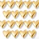 BESARME 18PCS Fridge Magnets, Gold Refrigerator Magnets, Small Cute Heart-Shaped Fridge Decor, Locker Magnets for Home, Kitchen, School, Office, Whiteboard