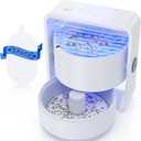 Fruit Fly Traps for Indoors, Gnat and Insects Catcher for House with UV Light, Fan Suction, Ideal for Garage, Kitchen, Patio, Plant Pots, Bedroom, 5 Sticky Pads Included, USB-C Powered