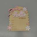 Baby Announcement Sign, Hello World Newborn Sign for Hospital, Shes Here Card, Baby Announcements Ideas, Newborn Photography Props Double-Sided (HW3)