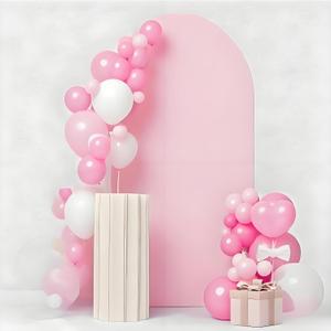 Pink Wedding Arch Cover With Stand - 7.2 FT, Perfect for Birthday & Wedding Decoration