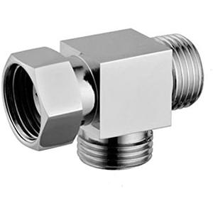 1/2" Brass Chrome 3 Way Diverter, Hose Fitting Tee, T Shape Adapter Connector for Angle Valve Hose, Bath Shower Arm, Toilet Bidet Sprayer Faucet (chome)