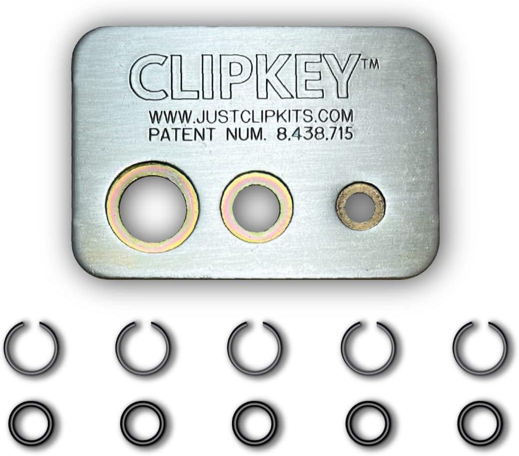 86730 JCCK385 Just Clips 3/8" Snap Rings & O-Rings for Cordless & air Impact Wrenches Including IR, CP, & All Brands. Includes The ClipKey Snap Ring Installation Tool (5 Snap Rings & 5 O-Rings)