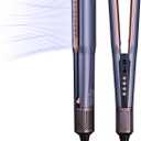 Hair Straightener  2 in 1 Wet to Dry Air Straightener with High-Speed Ionic Airflow, Straightens Using air, No Heat Damage, Smart Temperature Control for Medium to Long Hair (35-75cm) (Purple)