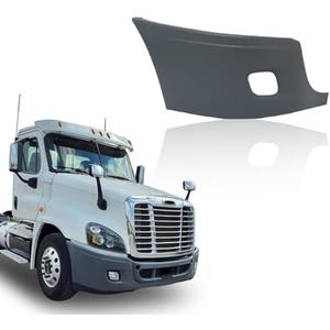 Right Bumper End Cap Compatible with 2008-2017 Freightliner Cascadia Bumper Cover End Corner Extension With Fog Light Holes