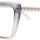 AMOMOMA Trendy TR90 Oversized Blue Light Reading Glasses Women,Stylish Square Cat Eye Glasses AM6031 1.75