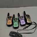 Walkie Talkies for Adults Long Range 2 Way Radios for Kids Rechargeable 4 Pack, Hiking Camping Skiing Cruising Gear with Lamp, USB-C, SOS Siren, NOAA Alert, iVOX Hands-Free, One-Touch Pairing (Cyan Gold Pink Purple)