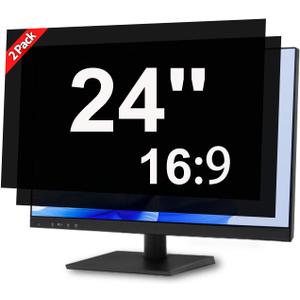 [2 Pack] 24 Inch Privacy Screen for Computer Monitor Blue Light Screen Protector Anti Glare Anti-Scratch Monitor Privacy Shield Screen 24 Inch 16:9 Aspect Ratio