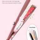 LANDOT Hair Straightener and Curler 2 in 1 Twist Ceramic Flat Curling Iron for Straighten & Curl Hair, Dual Voltage, Fast Heat Up, 12 Adjustable Temps 250-450 Fit All Hair Types, Rose Gold, 1 inch