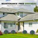 Set of 2 Artificial Lavender Boxwood Topiary Ball Trees with Ground Spike, 26 Inches UV Resistant Fake Evergreen Plant Bushes Shrubs, for Indoor Outdoor Front Porch Garden (Lavander)