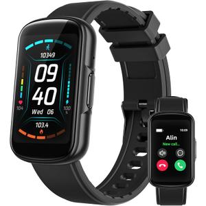 Parsonver Fitness Tracker with Step Counter/Calories/Stopwatch, Health Activity Tracker with Heart Rate Sleep Monitor, IP68 Waterproof Smart Watch 110+ Sport Modes Pedometer Watch for Women Men, Black