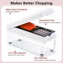 Vegetable Chopper, Onion Chopper Dicer, Mandoline Slicer, Food Chopper with Container, Vegetable Cutter for Salad Potato Carrot Garlic2 Blades, White Black