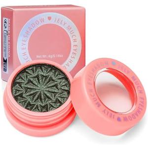 Black Glitter Eyeshadow Cream – Intense Smoky Look, Long-Lasting Gel-Based Formula, Smudge-Free, Easy to Layer and Define