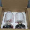 zeyu Modern Ceiling Light Set of 2, 1-Light Semi Flush Mount Ceiling Lighting Fixture for Bedroom Hallway, Water Ripple Glass Shade, Black and Gold Finish, ZG33F-2 BK+BG-WG