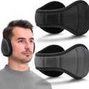 Eyegla Mens Winter Ear Muffs Foldable Cold Weather Earmuffs Fleece Warm Ear Warmers Behind The Head Ear Muffs