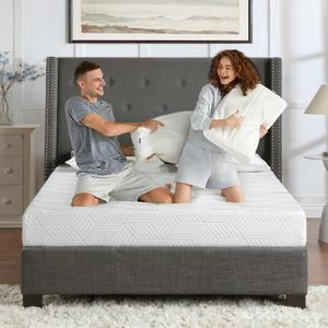 Twin Size Mattress Gel Memory Foam Bed Mattress in a Box Medium Firm and Good Support Removable and Washable Design Breathable Fabric Small Compression Packaging for Kids and Adults