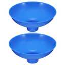 Vesici 2 Pack Extra Large Wide Mouth Funnel 2.5" x 10" Multi Purpose Filling Funnel Plastic Reusable for Water Softener Resin Tanks Carbon Media Jar Filling Use