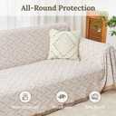 HOMERILLA Sectional Couch Covers for Sectional Sofa L Shaped Sofa Cover Blanket 2 Pieces L Shape Furniture Protector for Pets Dogs(Khaki White, X-Large)