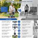 Aojin Knee Scooter for Adults for Foot Injuries, Storage Bag, 8'' Wheels