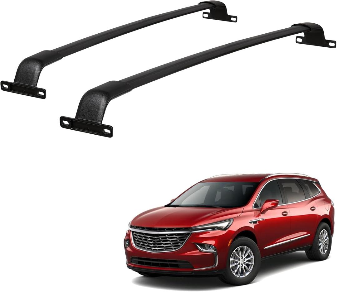 ALAVENTE Roof Rack Crossbar fits for Buick Enclave 2018-2025 with Side Rails(NOT FIT MODELS WITH FRONT POWER SUNROOF) 165lbs Adjustable Aluminum Crossbars for Roof Boxes Bags Kayak Bicycle Accessories