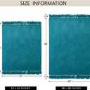 Chenille Throw Blanket for Couch 60"X 80" Twin, Soft Cozy Throws with Fringe Tassel for Bed Sofa Chair Cover, Lightweight Knitted Decorative Boho Blankets for Living Room, Teal