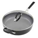KitchenAid Hard Anodized 5 Qt Nonstick Saute Pan with Lid, Onyx Black