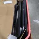 PVC Plastic Slatwall Panel, Wall-Mounted Pegboard Display Stand, Accessories Ornaments Peg Board, Slat Wall Panels with Hooks for Selling Garage(Black,120X1.5X31cm-47X0.6X12in)