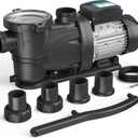 In/Above Ground Pool Pump, Self Primming High Flow (with Timer, 2HP, 8120 GPH, 220V)